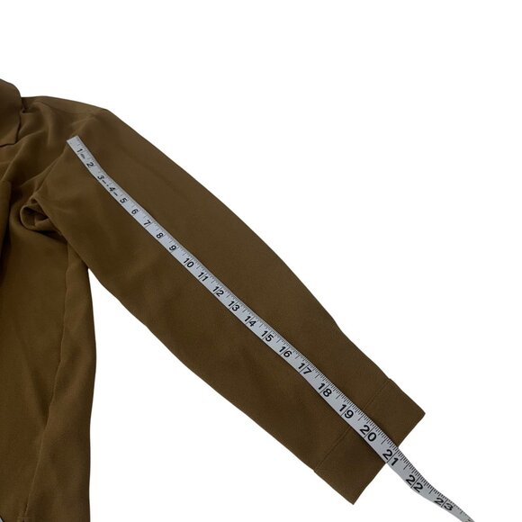 J. Jill Womens Button-Down Long Sleeve Tunic Top Size Medium Brown Relaxed Fit - Picture 6 of 13